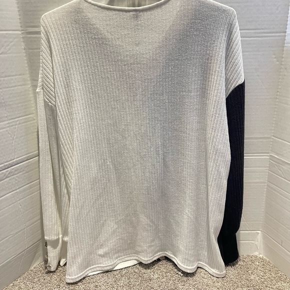 ❤️New Order Plus 2 tone animal print zip up ribbed oversized shirt size large - Picture 8 of 10